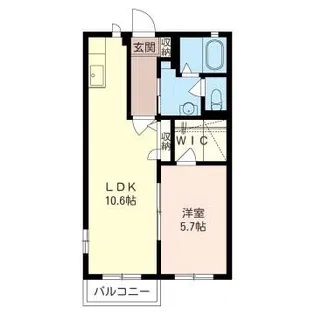 クレセントA【1階】の間取り