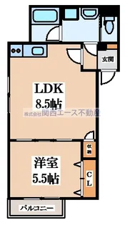ALEGRIA瓢箪山【2階】の間取り