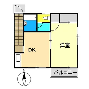 駅前ハイツ【2階】の間取り