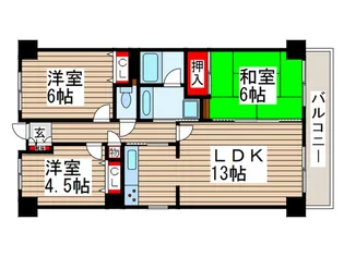 クレストヒル中野木【3階】の間取り