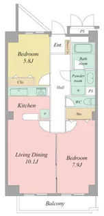 佐鳴湖パークタウンサウス【4階】の間取り