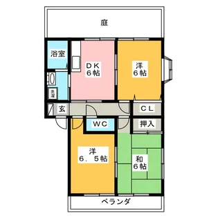 グランデージDOVE A【1階】の間取り