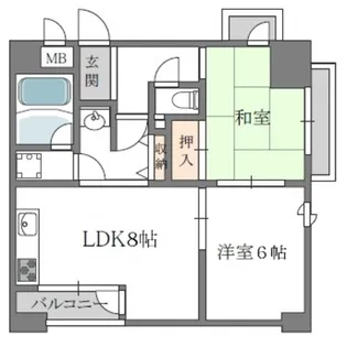 トータス西天満【3階】の間取り