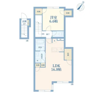 リシェス幡ヶ谷【2階】の間取り