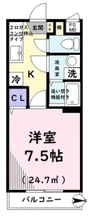 CREST KOMONE(クレスト コモネ)【1階】の間取り