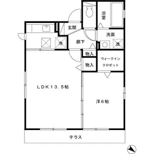 ヴェルジェD【1階】の間取り