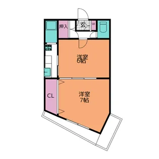 レジデンスみどり【1階】の間取り