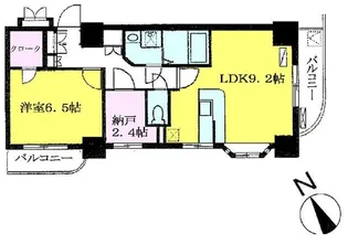 大須賀第二レジデンス【8階】の間取り
