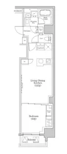 ザ・パークハビオ日本橋三越前【8階】の間取り