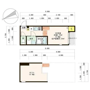 ハーモニーテラス将監【1階】の間取り