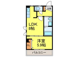 ウエストコート【3階】の間取り