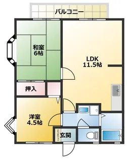 サウスヒルII【2階】の間取り