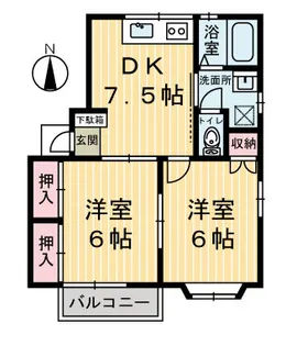 パークサイドヴィラA【1階】の間取り