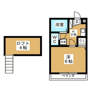 クレスト東橋本【2階】の間取り