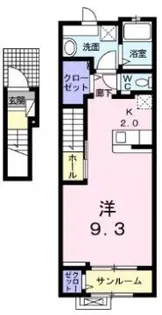 アクアリザイア【2階】の間取り