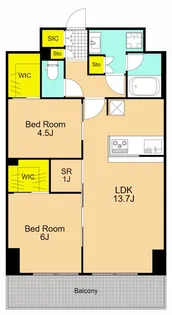Iris南大井【4階】の間取り
