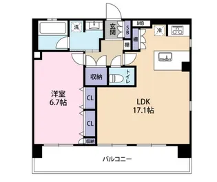 City Life新大阪ラヴニール【5階】の間取り