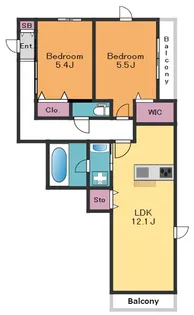 メゾンマリン【2階】の間取り