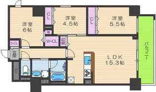 ル・マージュ新町【5階】の間取り