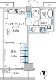 パークアクシス上野三丁目【10階】の間取り