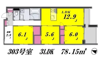 Sun Atomosphere~サン アトモスフィア~【3階】の間取り