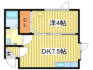 アークコート北18条II【2階】の間取り