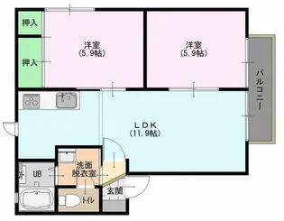 エクセルハイツ横浜II【2階】の間取り