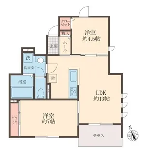 けやきガーデン【1階】の間取り