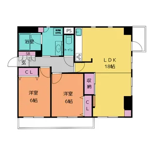 レインボー金山【11階】の間取り