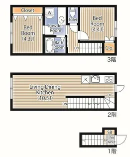 コパン扇大橋Base【2階】の間取り