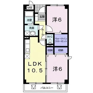 グランシャトー竹谷【3階】の間取り