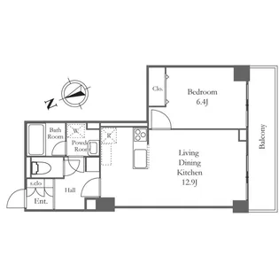 リバーシティ21新川【18階】の間取り