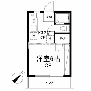 メゾンホワイト【1階】の間取り