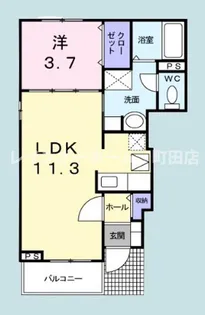 アンソレイユ桜森【1階】の間取り