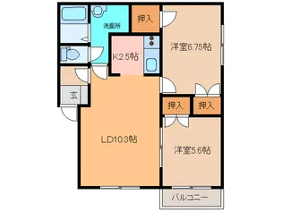 サンパティークII【2階】の間取り