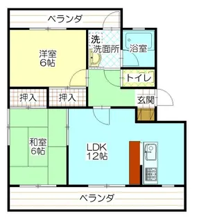 グランドール玉穂【3階】の間取り