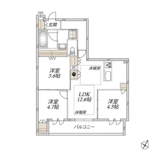 The Primrose at東松戸【2階】の間取り