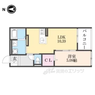 ルミエール二条鴨川【3階】の間取り