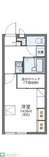 レオパレスパテオII【1階】の間取り