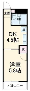 リリーハイツ北越谷【1階】の間取り