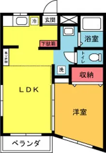 サンパレス茅ヶ崎【3階】の間取り