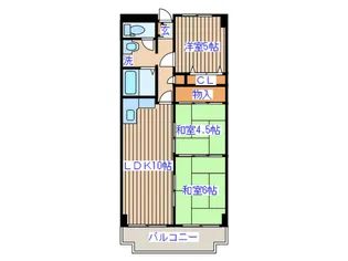 グランドール広瀬【5階】の間取り
