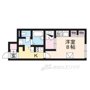 レオパレスエムエスエム3【1階】の間取り