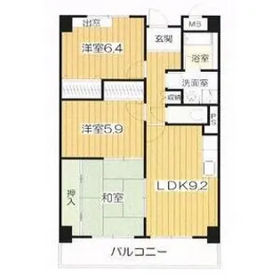 グランヴェール萩原【3階】の間取り