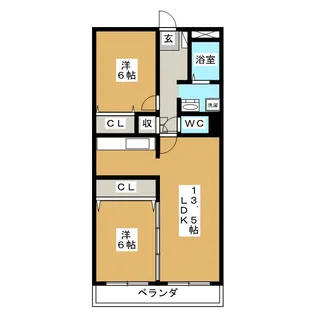 ポニーヒル長久手C棟【1階】の間取り