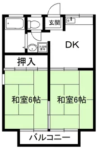 グリーンハイツスズキ【2階】の間取り