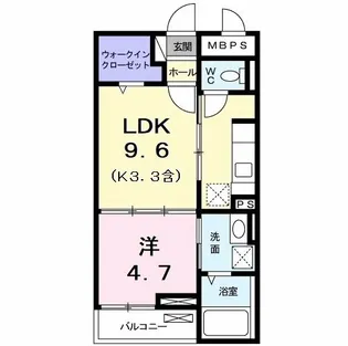 カーサ プラシードII【1階】の間取り
