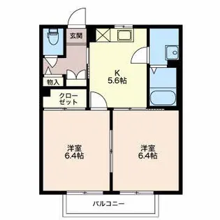 フローラルヒルズF【2階】の間取り