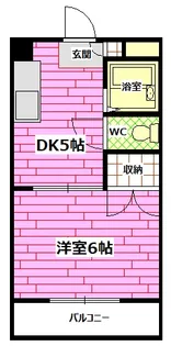 サンライズ鶴江A【1階】の間取り