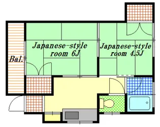 パークサイドハウス【2階】の間取り